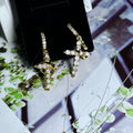Anouk Crystal Cross Stud