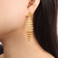 Isolde Silver Fishbone Stud
