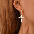 Anouk Crystal Cross Stud