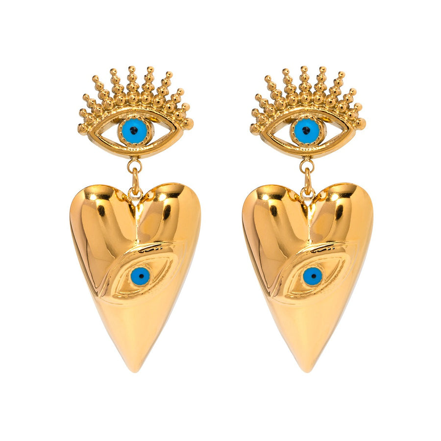 Solène Silver Heart Drop