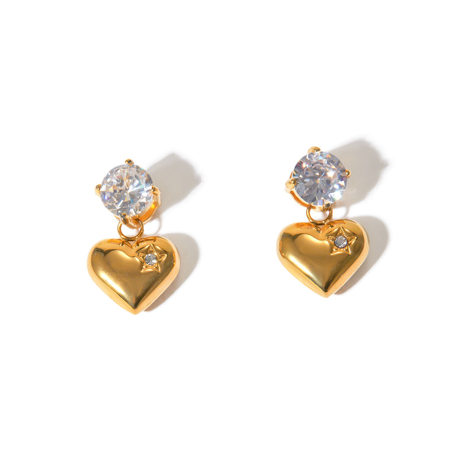 Elyse Silver Heart Drop
