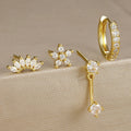 Aurora Gold Cat Eye Stud