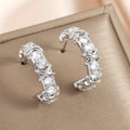 Isolde Crystal Cross Hoop