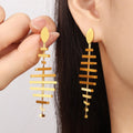 Isolde Silver Fishbone Stud