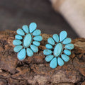 Delphine Emerald Bloom Stud