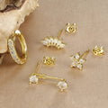 Aurora Gold Cat Eye Stud