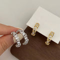 Isolde Crystal Cross Hoop