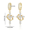 Anouk Crystal Cross Stud