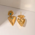 Solène Silver Heart Drop