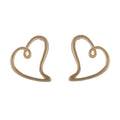 Isolde Gold Heart Stud