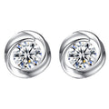 Delphine Silver Rose Stud
