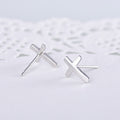 Camille Silver Cross Stud