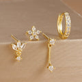 Aurora Gold Cat Eye Stud