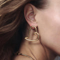 Isolde Gold Heart Stud